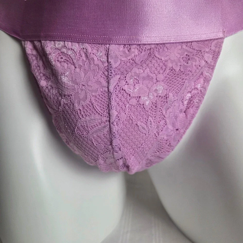 Cosabella Never Say Never Mens Sports Brief Neela Flower Purple Lace XL NEW